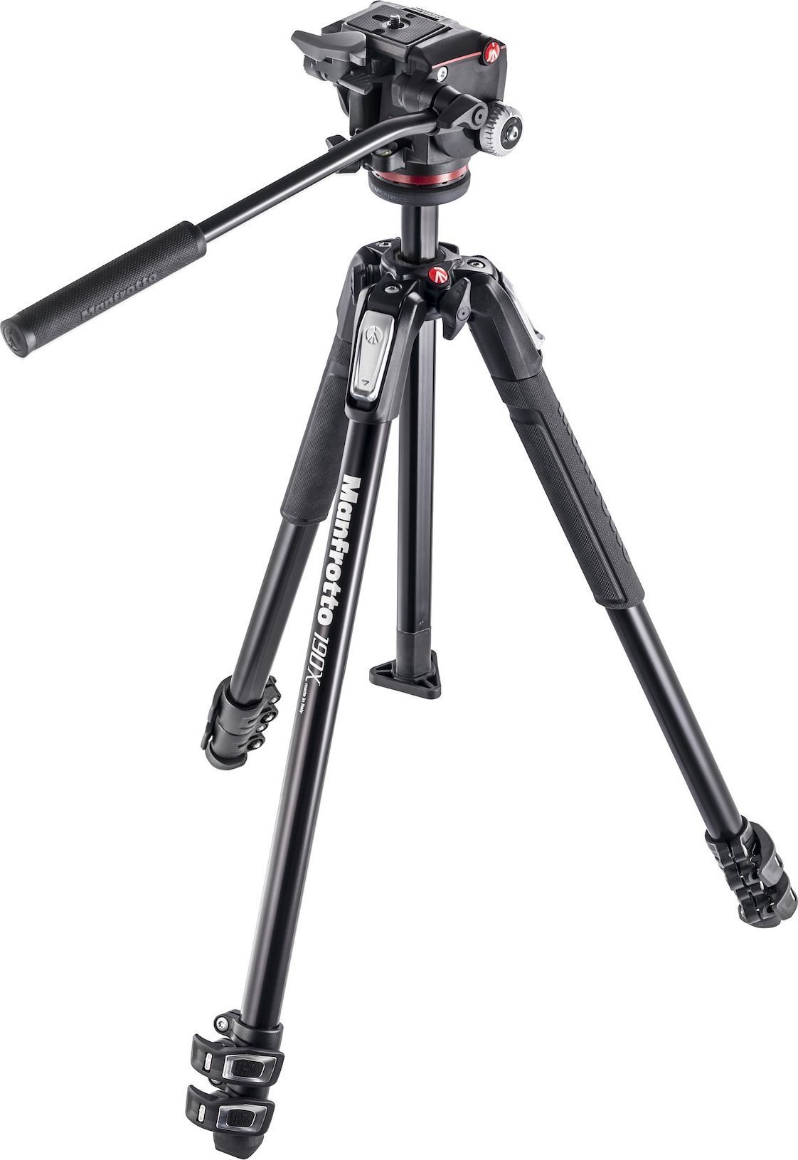 Tripod Manfrotto MK190X3 me koke fluide MHXPRO 2W, 3 seksione, i zi