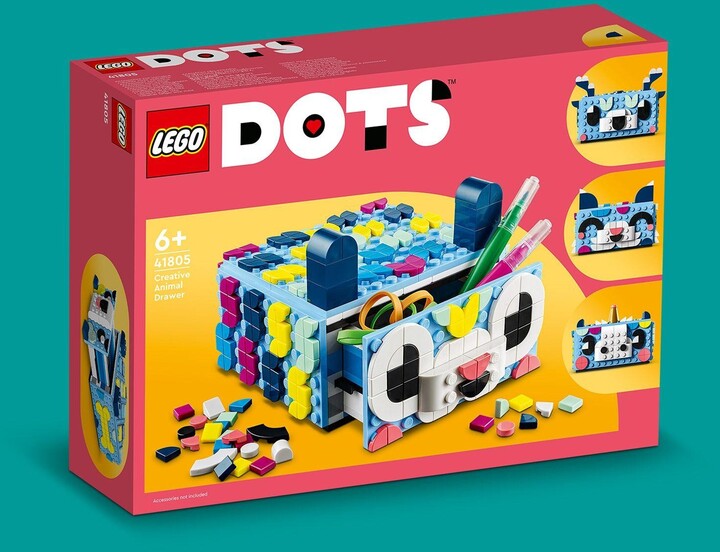Set LEGO® DOTS 41805 Creative animal drawer, 643 pjesë