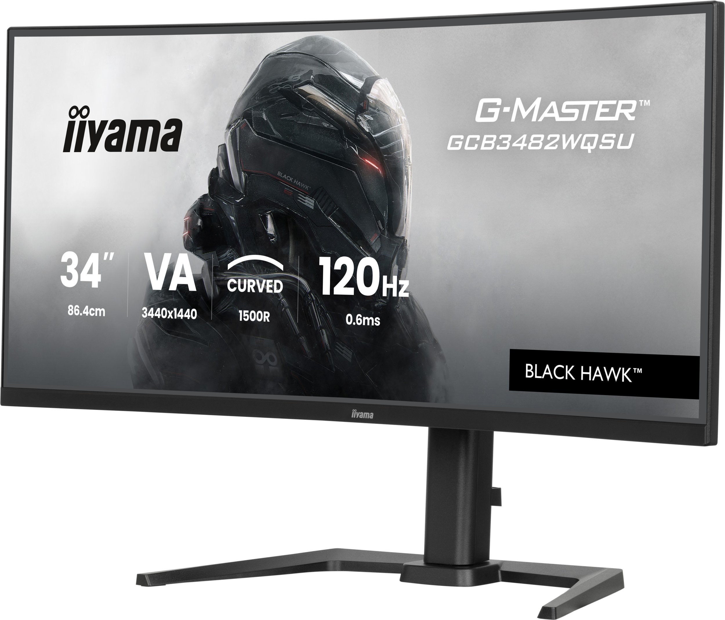 Monitor gaming i harkuar Iiyama G-MASTER GCB3482WQSU-B1, 34", UWQHD, 120Hz, i zi