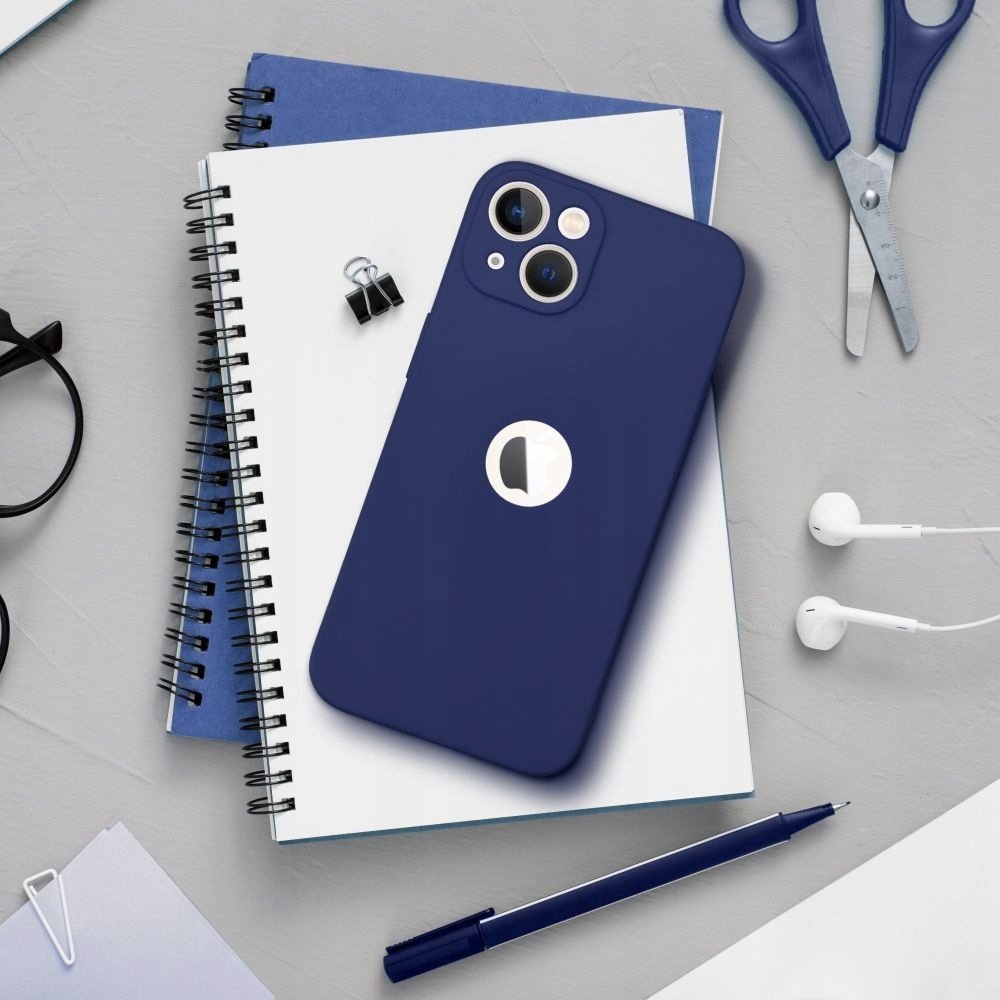 Këllëf telefoni Forcell Soft për iPhone 16 Pro Max, silikon, navy