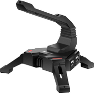 Mbajtëse kabllo mouse Sandberg 2in1 USB Hub Bungee, 4 porta USB, e zezë