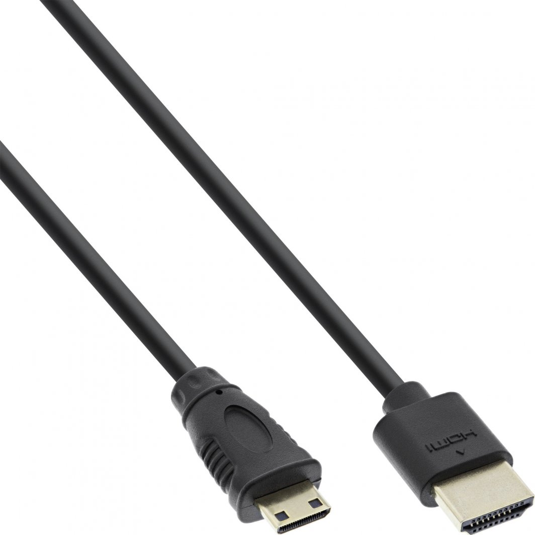 Kabllo HDMI Mini në HDMI InLine 17502C, 1.8m, 4K, e zezë