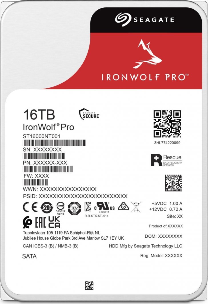 Disk HDD Seagate IronWolf Pro 16TB 3.5'' SATA III (6Gb/s) 