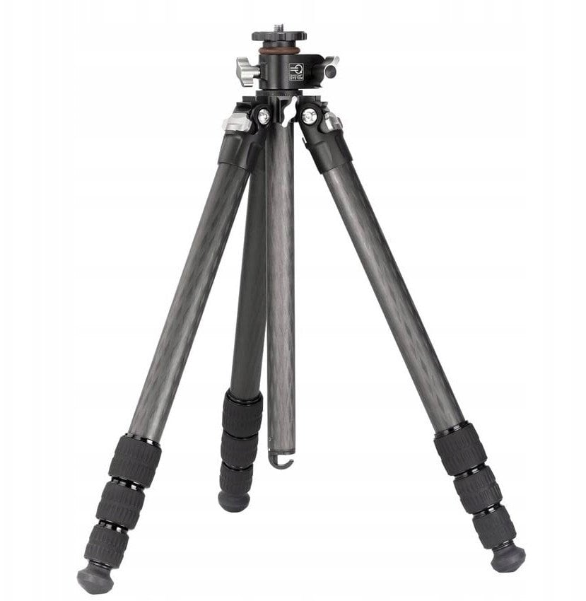 Tripod fotografik Leofoto LS-284CVL, fibra karboni, kollonë qendrore laterale, i zi