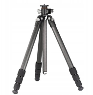 Tripod fotografik Leofoto LS-284CVL, fibra karboni, kollonë qendrore laterale, i zi