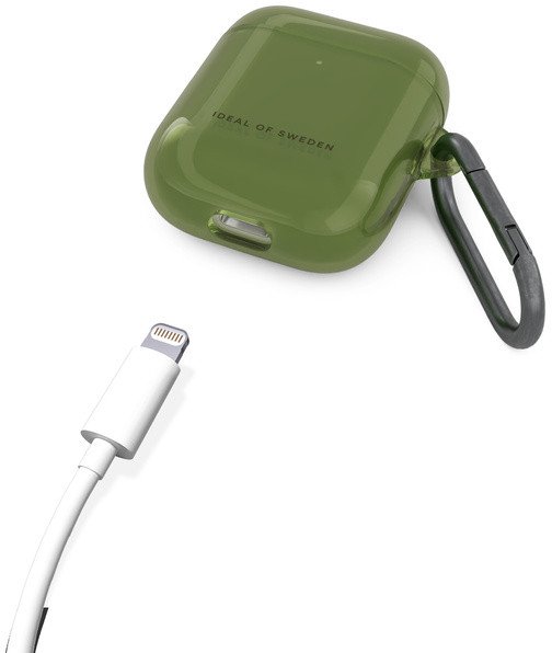 Çantë për kufje IDeal of Sweden Designer Hard Cover Khaki Chiaro, mbrojtëse për AirPods, jeshile khaki