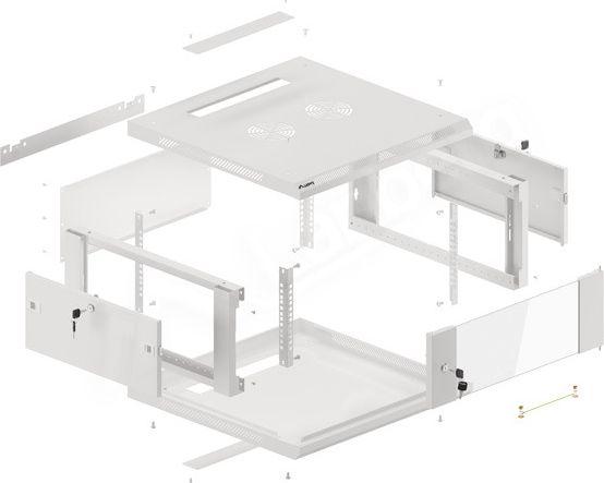 Kabinet i varur Lanberg 19" 4U