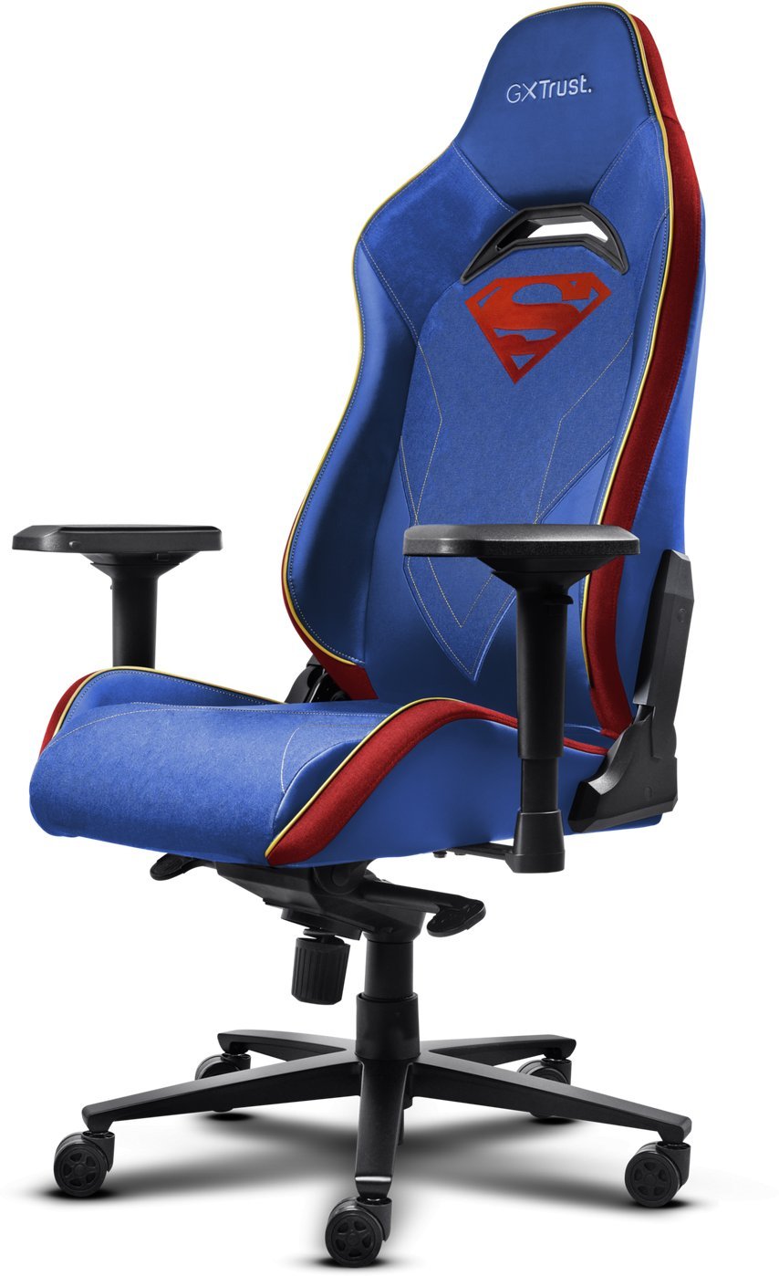 Karrige gaming Trust GXT 721SM Ruya Pro Superman, ergonomike, blu e kuqe