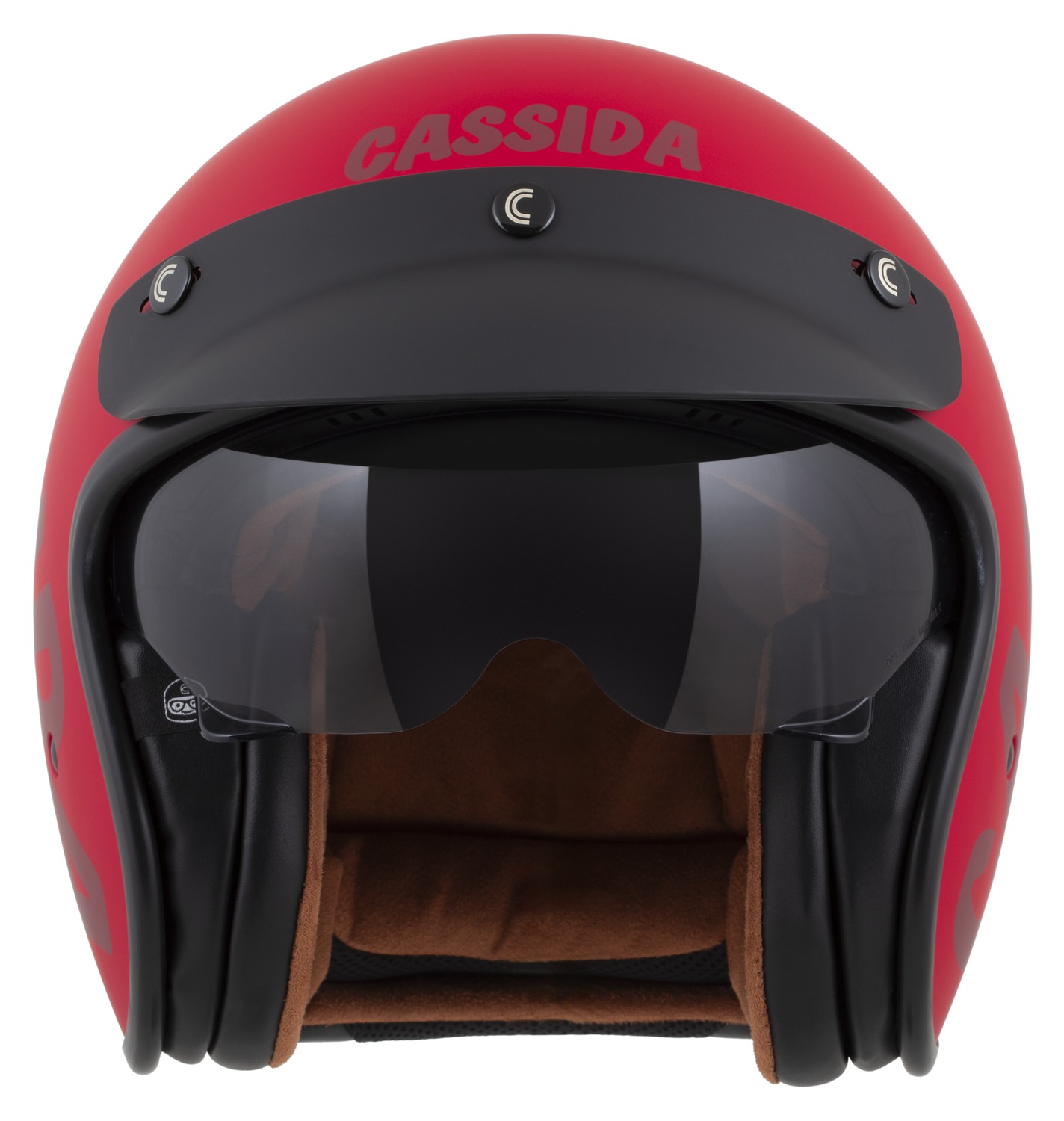 Helmetë moto CASSIDA Oxygen 2.0 Gear, polikarbonat, vizor dielli, e kuqe matte e kuqe e errët