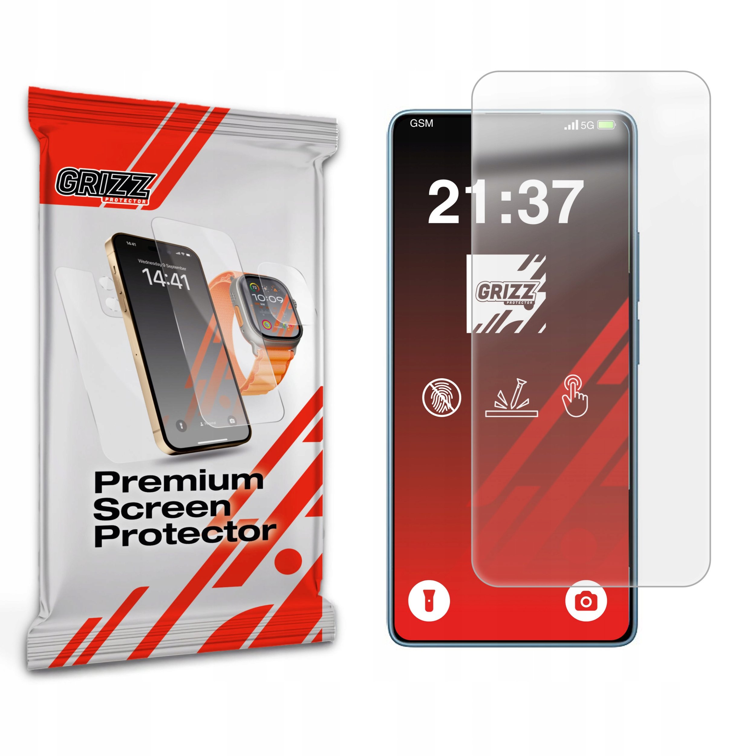Заштитна мат фолија Grizz PaperScreen за Xiaomi Redmi Note 14S, анти-отпечаток од прсти, транспарентна