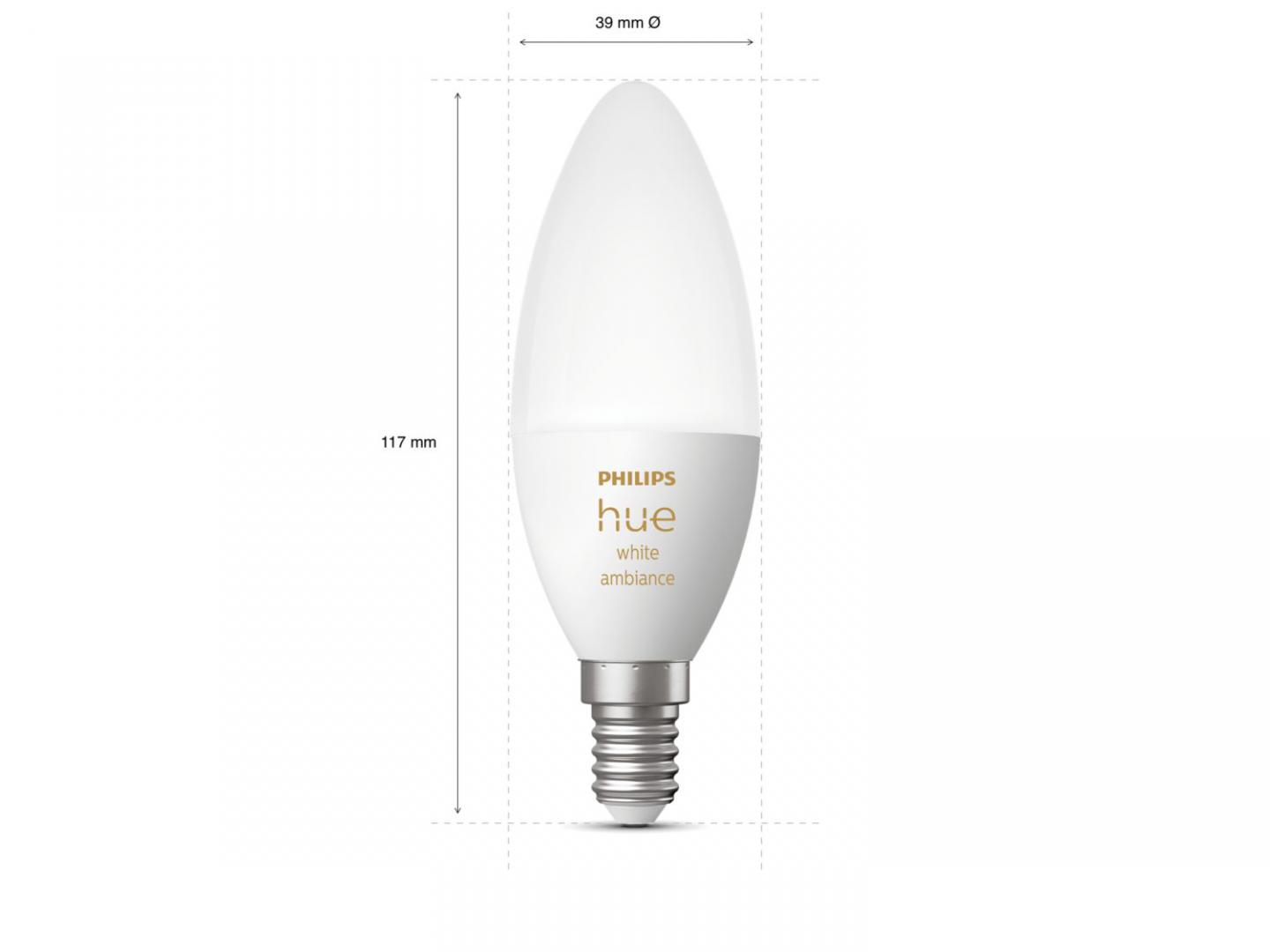 Llambë smart Philips Hue E14, 5.2W, Bluetooth, e bardhë e rregullueshme