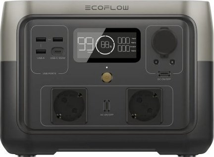 Stacion portativ energjie EcoFlow River 2 Max, 512Wh, 500W, gri