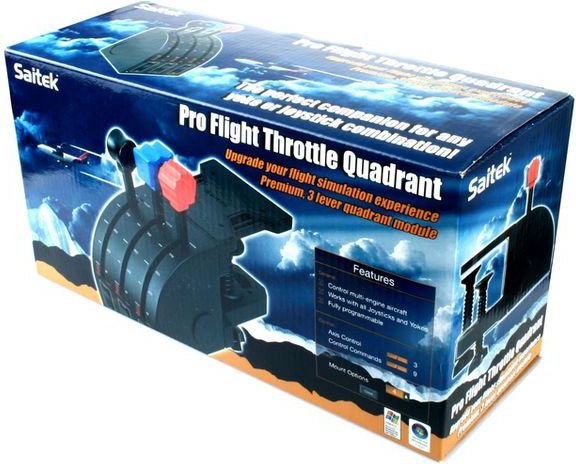 Set joystick Logitech G Saitek Pro Flight Throttle Quadrant + G X56 Hotas, USB, i zi