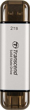 Надворешен ССД Transcend ESD310S, 1TB, УСБ, сребрена боја