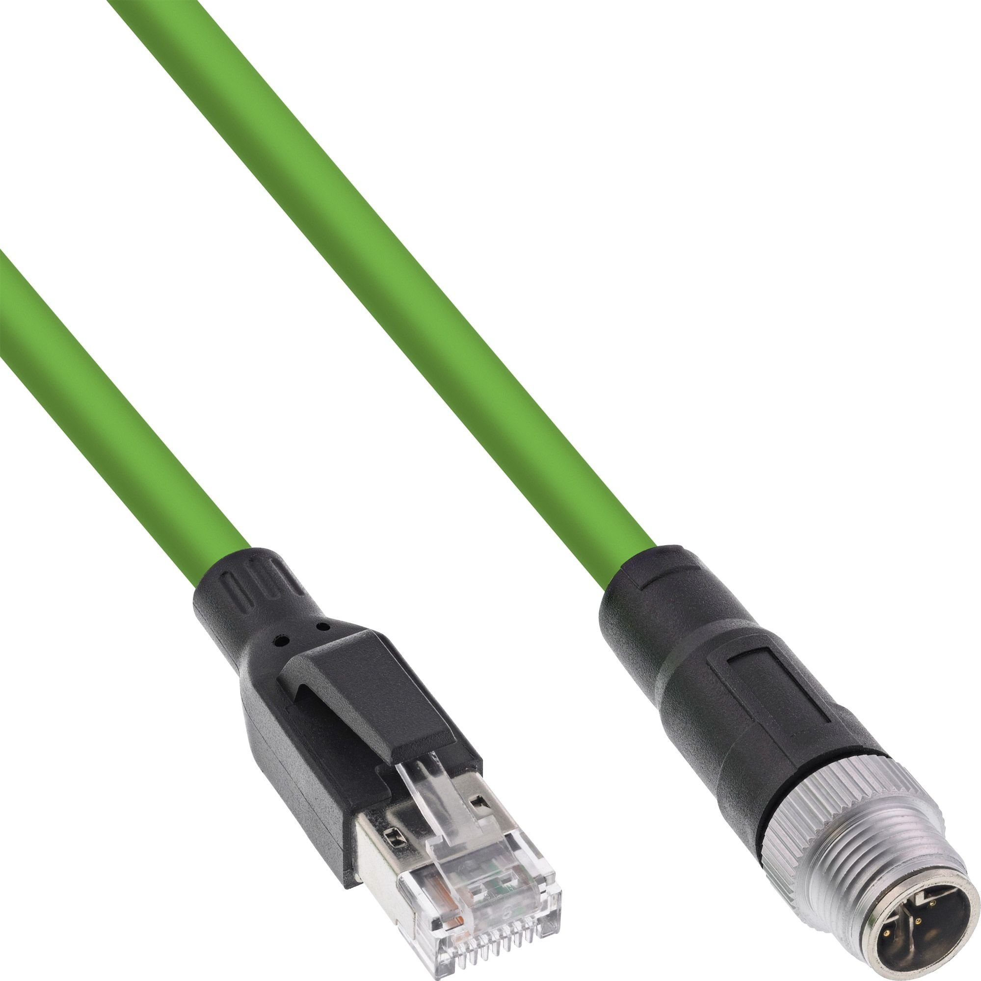 Индустриски мрежен кабел InLine M12 во RJ45, Cat.6A, 15m, жолт