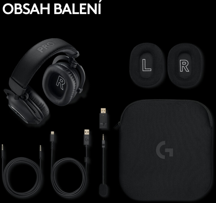 Kufje Logitech G Pro X Wireless 2, të zeza
