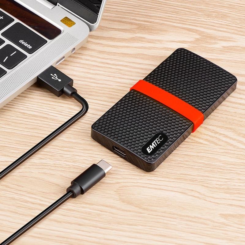 Disq i jashtëm SSD Emtec ECSSD2TX200 X200, 2TB, USB 3.1, i zi