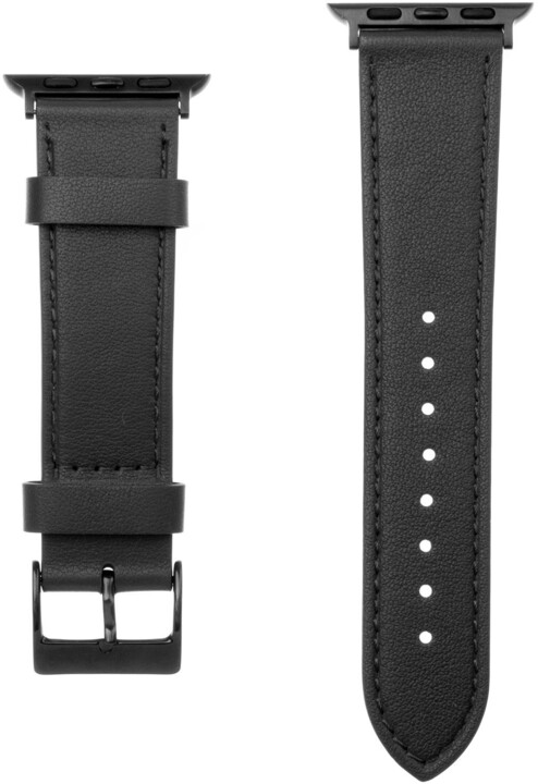 Rrip lëkure FIXED për Apple Watch 42/44 / 45mm, i zi 