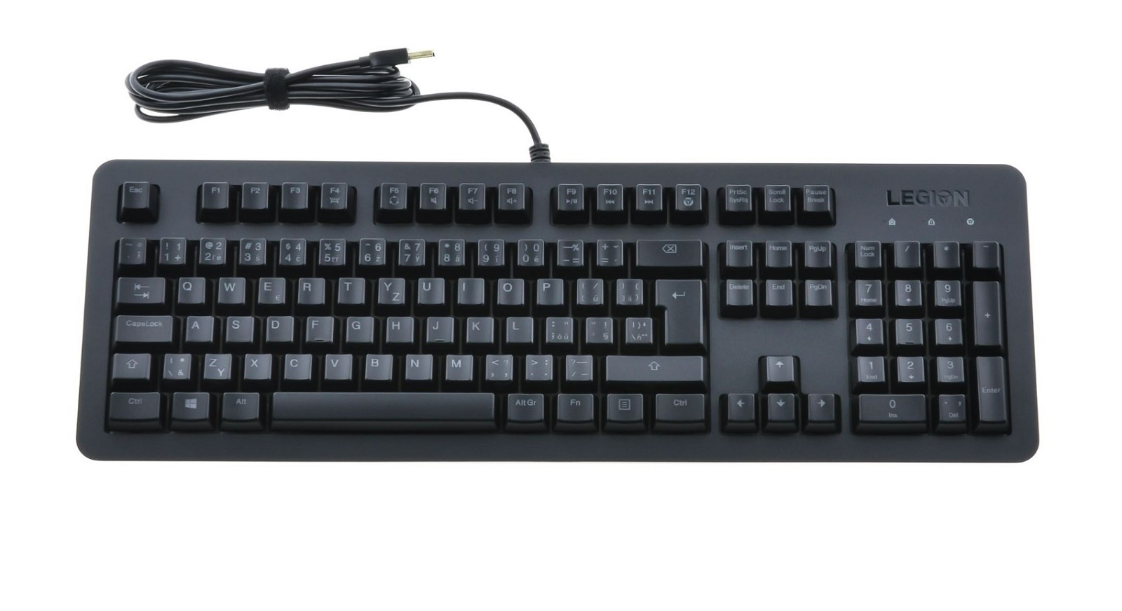 Tastierë gaming Lenovo Legion K300, RGB, USB, layout CZ SK, e zezë