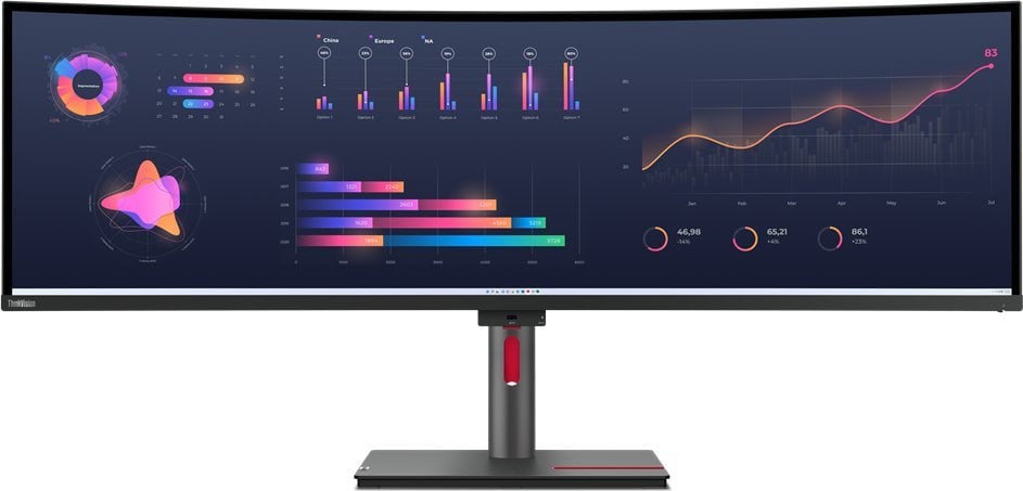 Monitor Lenovo ThinkVision P49w-30, 49", Dual QHD, i zi