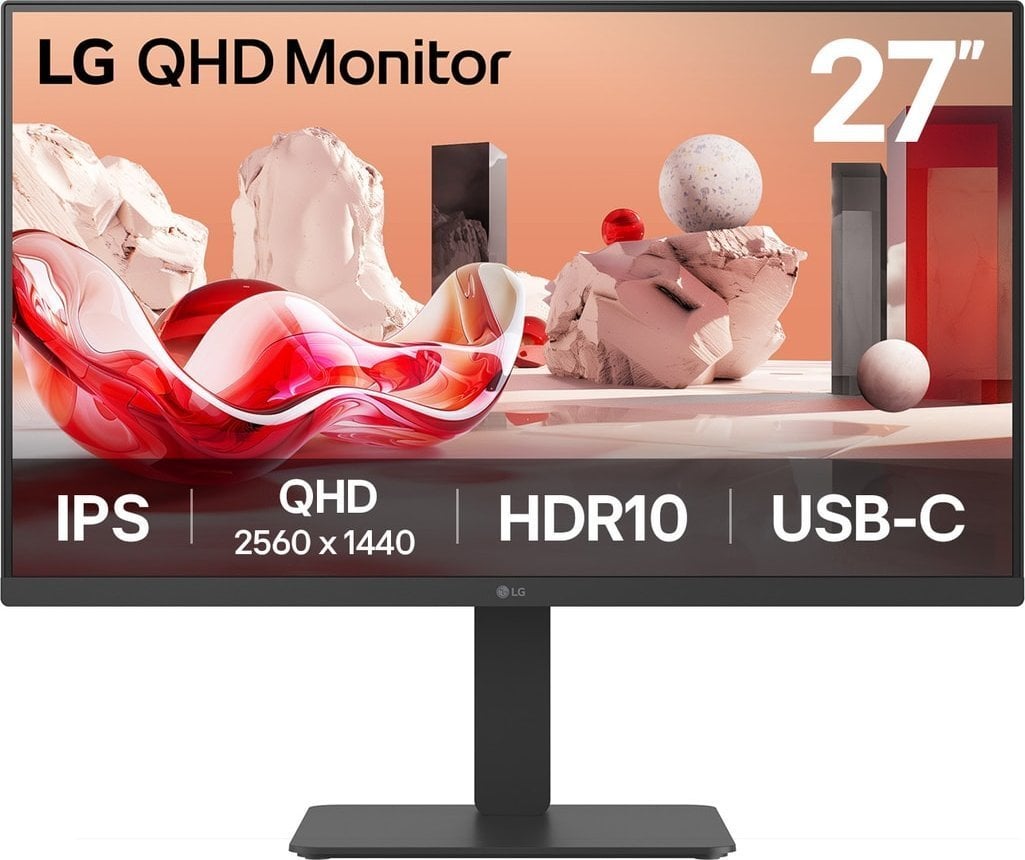 Monitor LG 27BA65QB, 27", QHD IPS, i zi