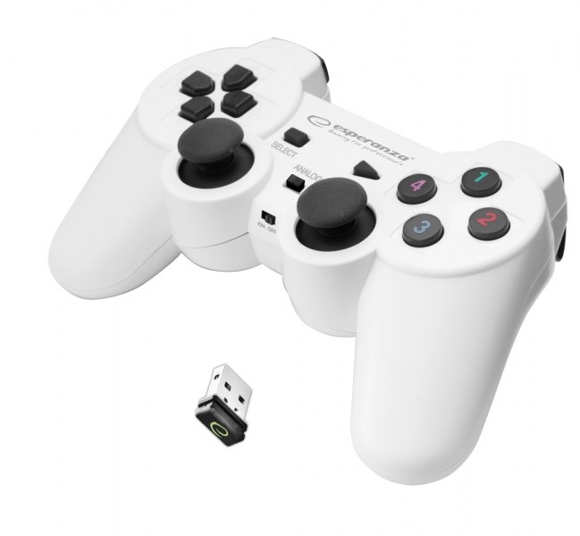 Gamepad Esperanza Gladiator EGG108W, me vibrim, i bardhë