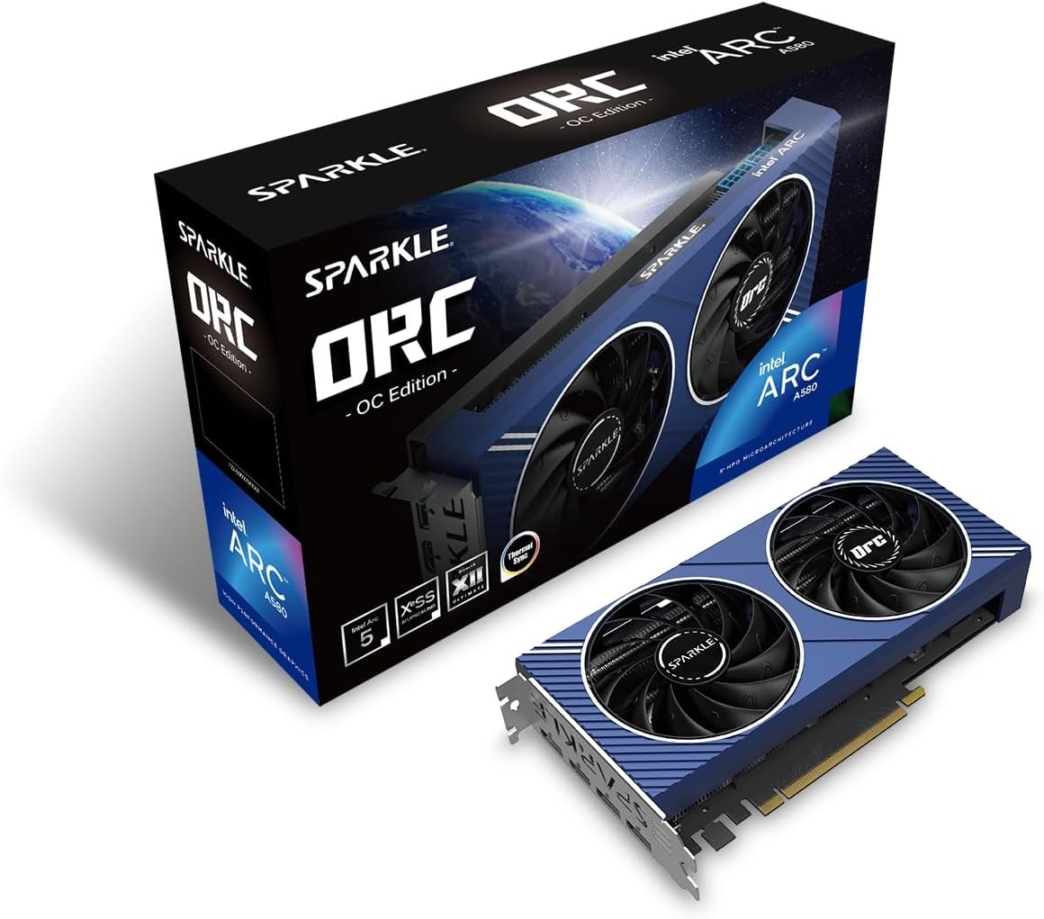 Kartelë grafike Sparkle Intel Arc A580 ORC, 8GB GDDR6, PCIe 4.0