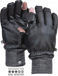 Doreza fotografike Vallerret Hatchet Leather, lëkurë, merino, e zezë XL