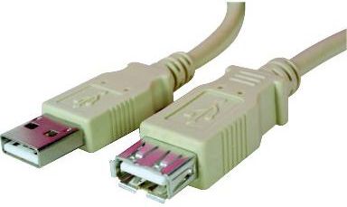 Kabllo zgjatuese USB Logo USB A mashkull në USB A femër, 1.8 m, e zezë