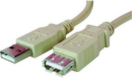 Kabllo zgjatuese USB Logo USB A mashkull në USB A femër, 1.8 m, e zezë