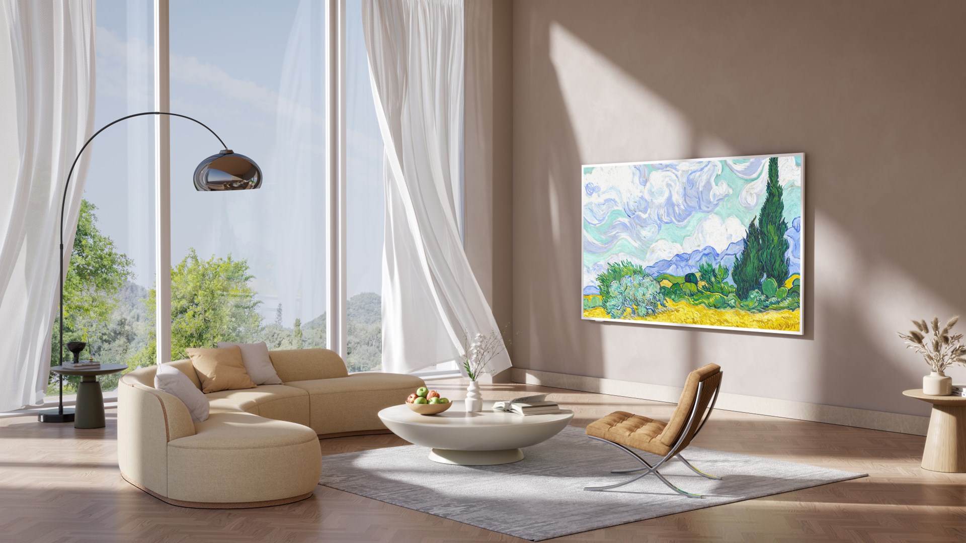 Televizor TCL 55A300W NXTFrame, 55", QLED Pro 4K UHD, i artë