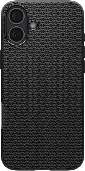 Mbulesë telefoni Spigen Liquid Air për iPhone 16 Plus, matte, e zezë