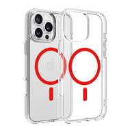 Dviced MagSafe iPhone 16 Pro Max Clear Case, Red