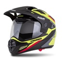 Helmetë motoçiklete Cassida Tour 2.0 X-tra, integral, yellow fluo, e zezë mat