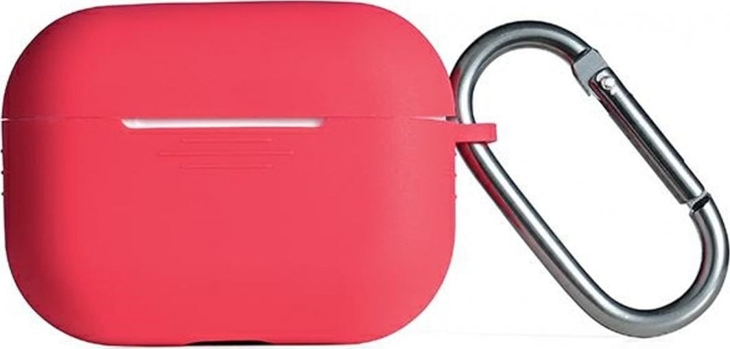 Mbulese silikoni për AirPods Pro Beline, me karabiner, e kuqe