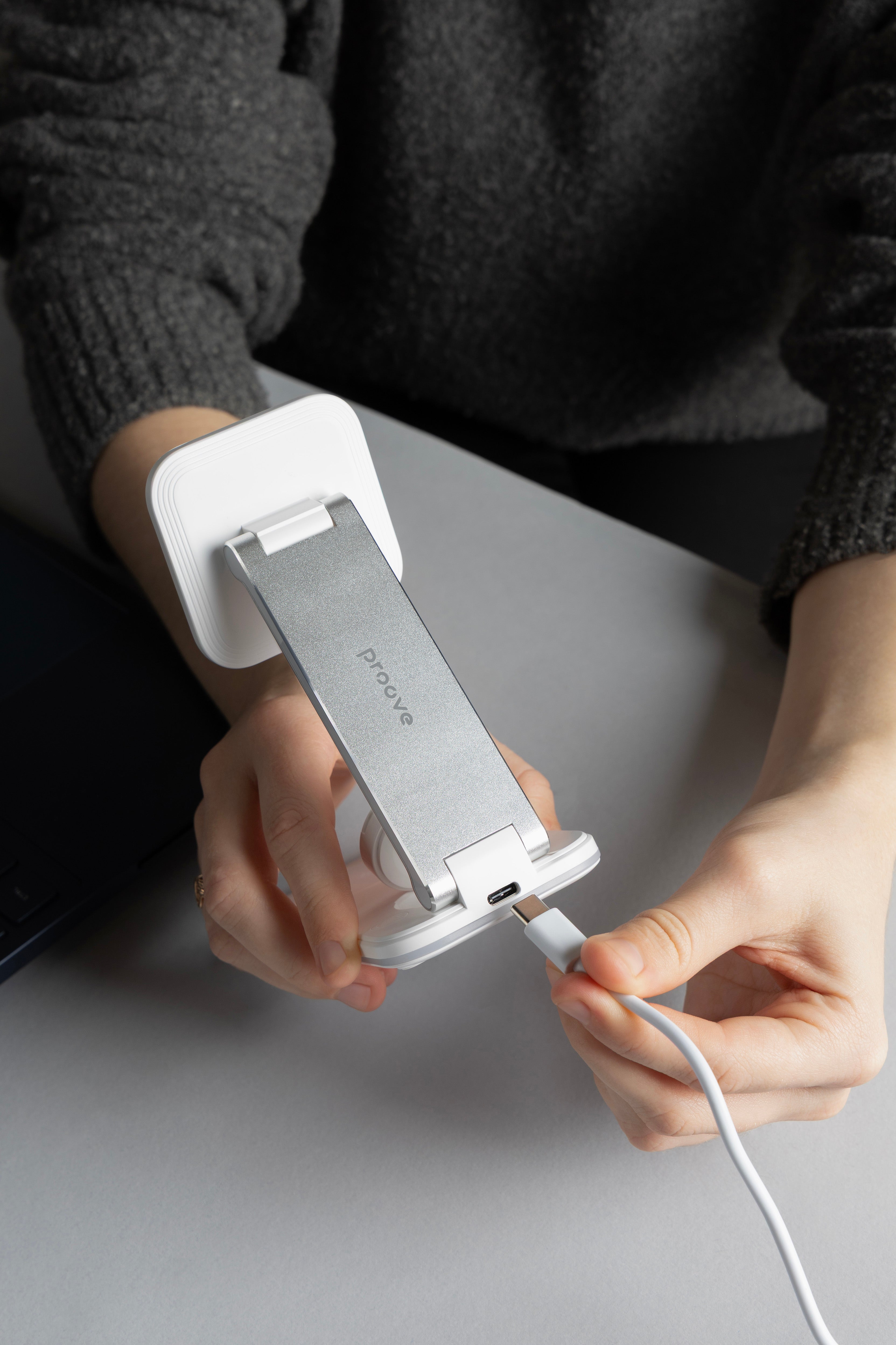Karikues wireless 3 në 1 Proove Energy Fold, 15W, i bardhë