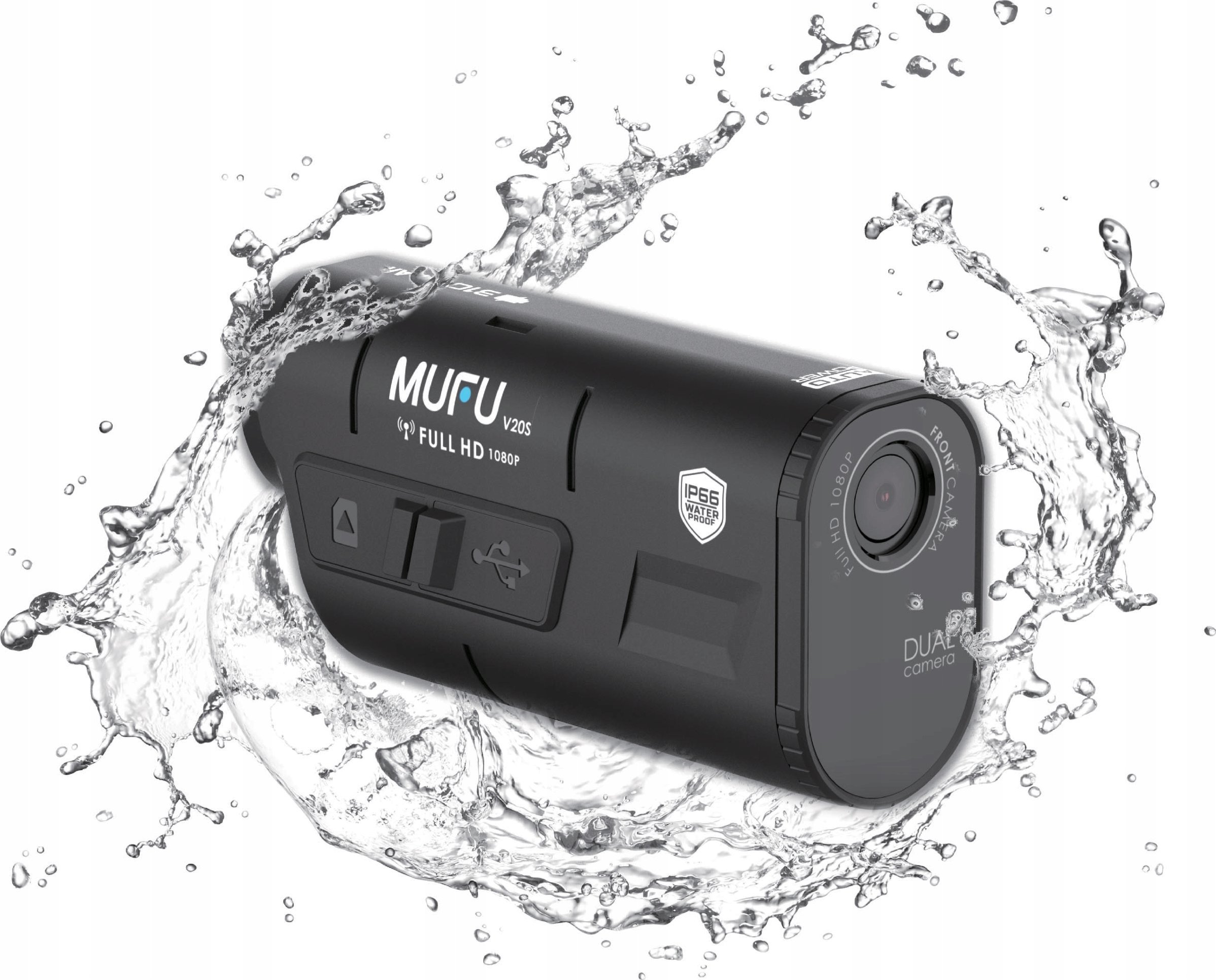 Kamerë sigurie për motoçikletë MUFU Motocam V20S, Full HD, IP66, e zezë