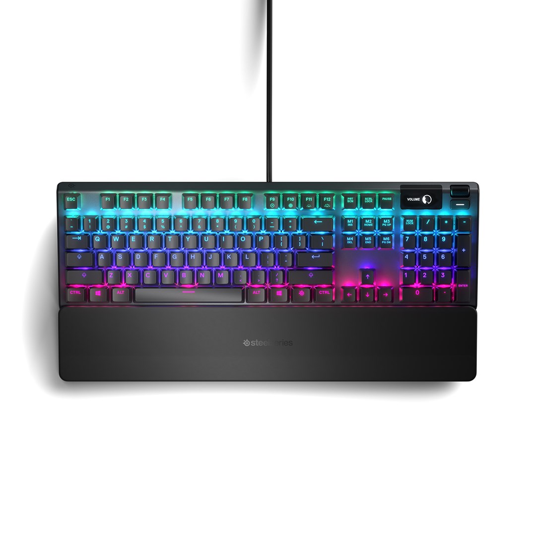 Tastierë lojërash SteelSeries Apex 5, USB, me ekran OLED, e zezë