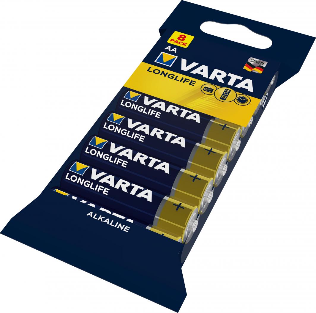 Батерија VARTA LongLife AA / R6, 8 парчиња