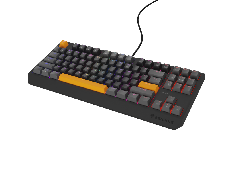 Tastierë gaming Genesis Thor 230 TKL, mekanike Outemu Red, USB RF Wireless Bluetooth, e zezë