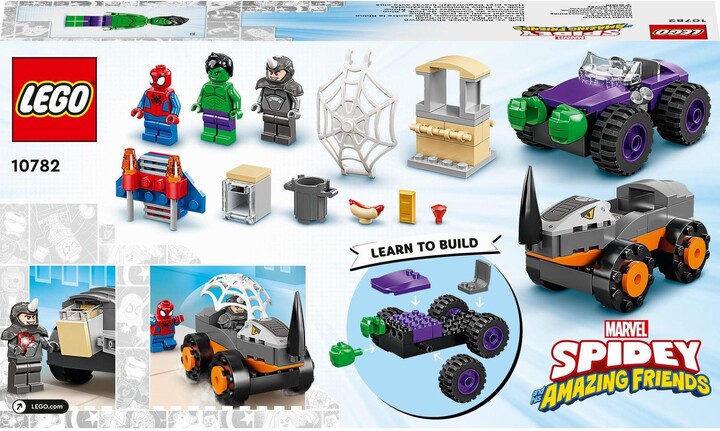 Играчка LEGO Marvel Super Heroes 10782 Hulk vs. Rhino - a duel of jeeps, 110 парчиња