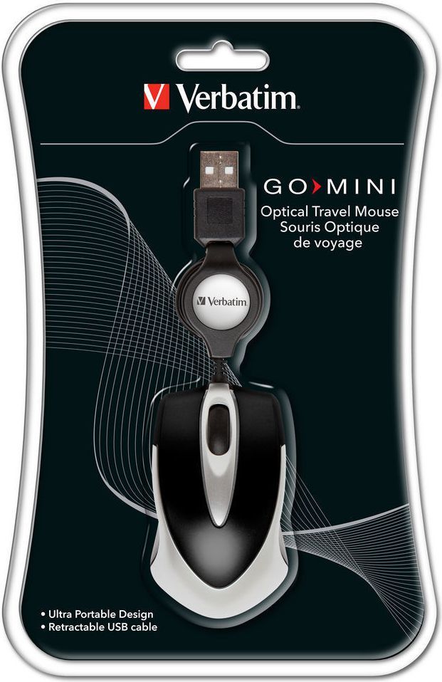 Maus Verbatim GO, me kabllo, USB, i zi