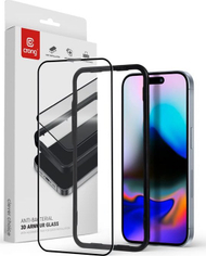 Xham mbrojtës Crong Anti-Bacterial 3D Armour Glass, iPhone 16 Pro Max, 9H, transparent