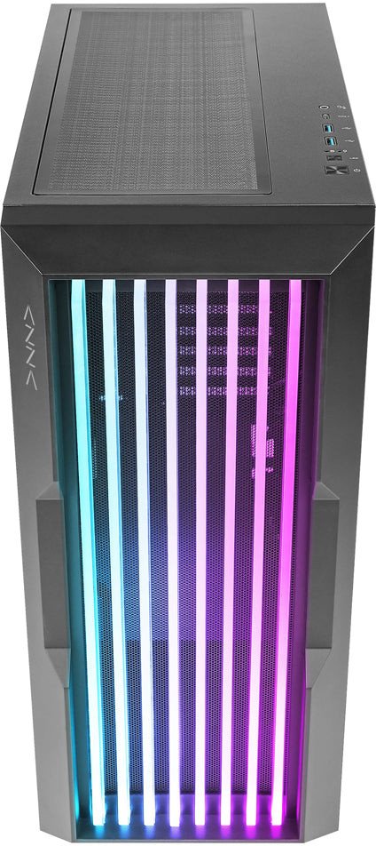 Kutia kompjuterike AZZA CSAZ-520BG Guardian, ATX Mid Tower, panel xhami të temperuar, e zezë