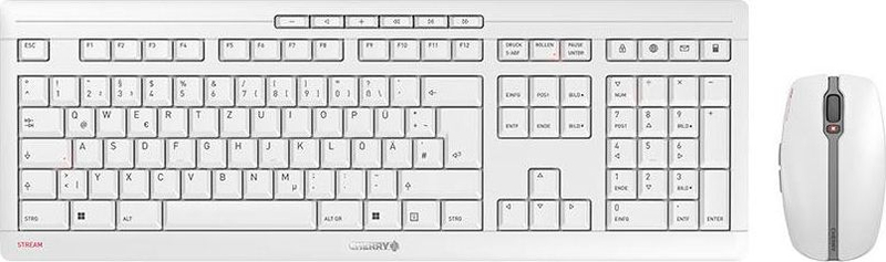 Set tastierë dhe mi Cherry Stream Desktop, wireless 2.4 GHz, për zyrë, i zi
