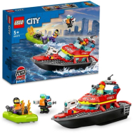 Set LEGO® City 60373 Fire Rescue Boat and Boat, 144 pjesë
