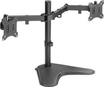Stendë tavoline për monitorë LogiLink BP0099, për 2 monitorë 13" 32", e zezë