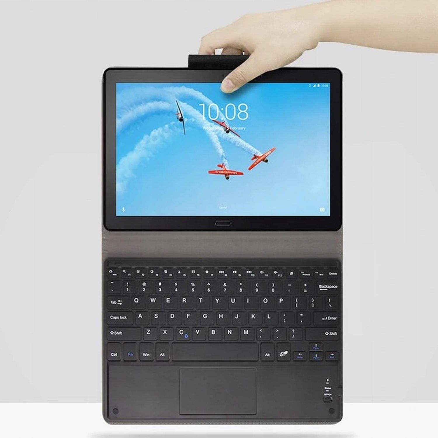 Mbulesë me tastierë për tablet Lenovo M10 Gen 2 TB X306, 10.1", Bluetooth, e zezë
