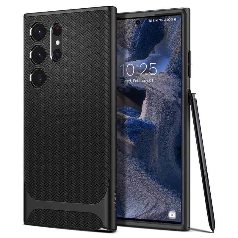 Заштитна футрола за мобилен телефон Samsung Galaxy S23 Ultra Spigen Neo Hybrid, црна