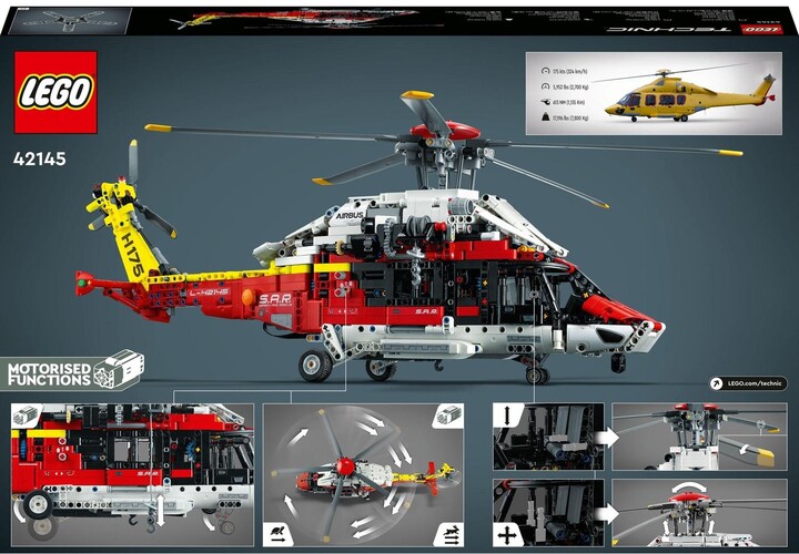 Set LEGO® Technic 42145 Airbus H175 Rescue Helicopter, 2001 pjesë